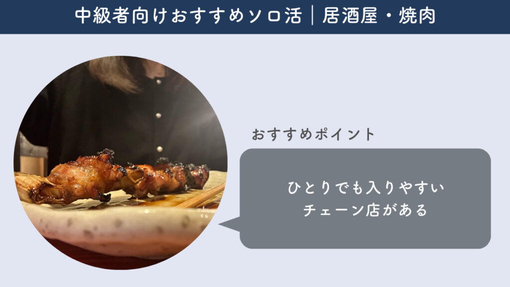 ひとり居酒屋・焼肉のおすすめポイントを解説する画像